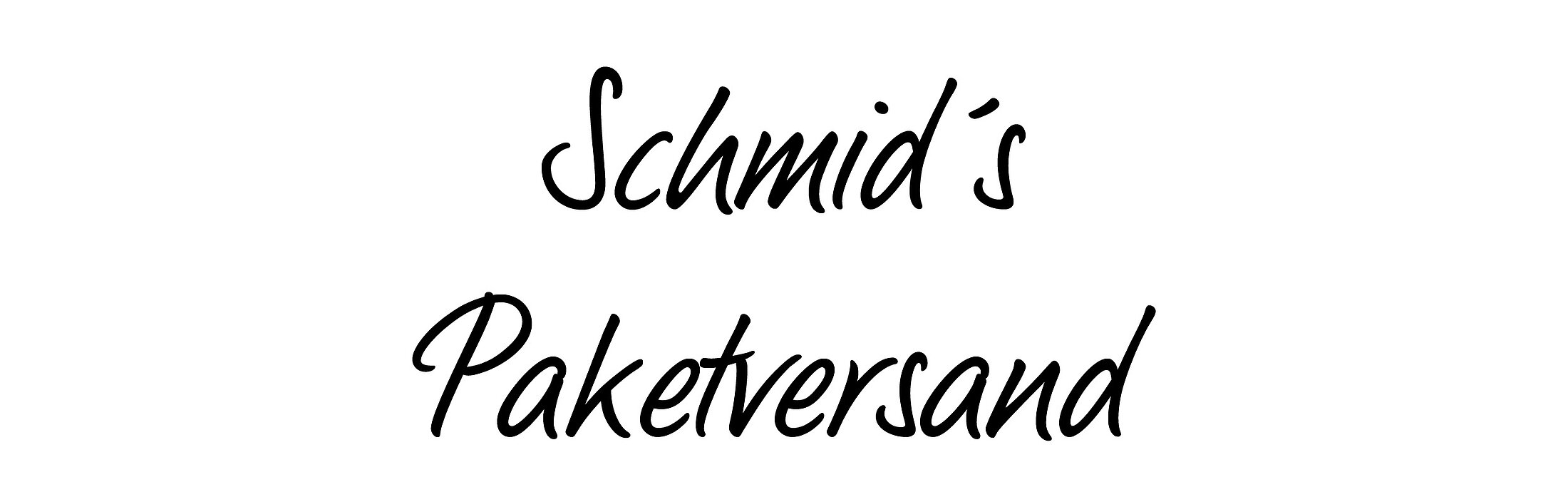 Bild mit Aufschrift "Schmid´s Paketversand"